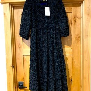 NWT black appliqué lace Zara dress